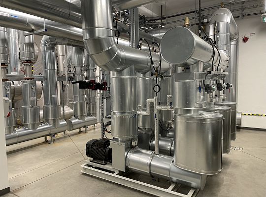 Cogeneration with heat pumps with a total capacity of 3.3MW