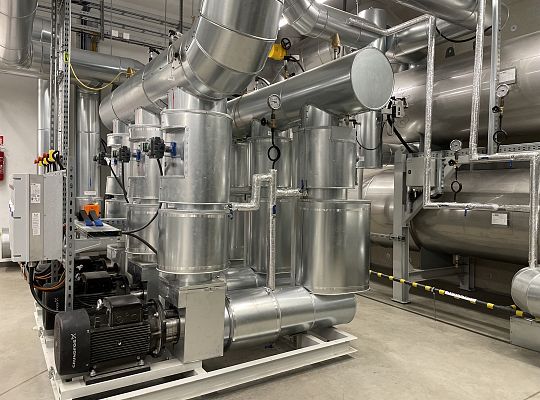 Cogeneration with heat pumps with a total capacity of 3.3MW